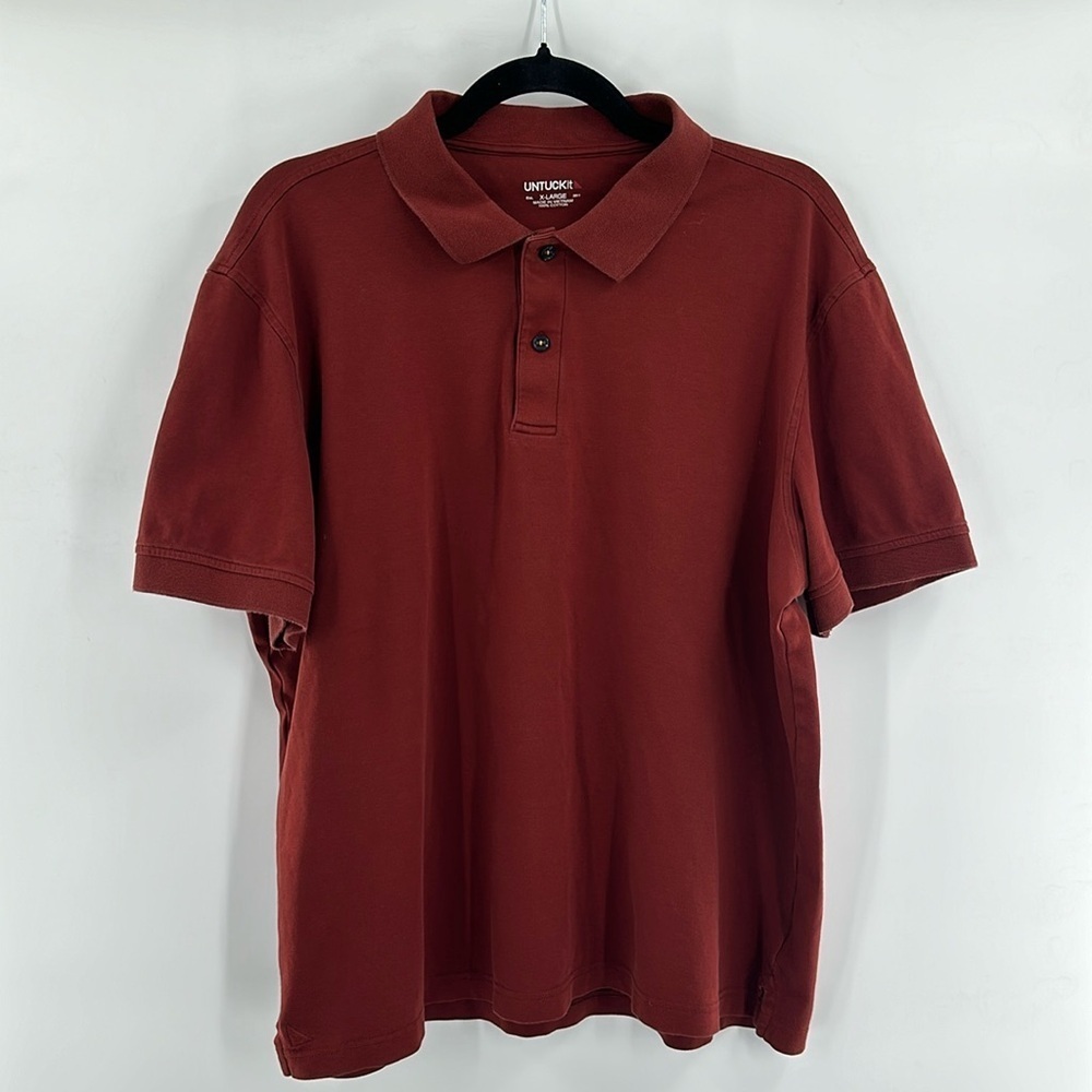 Untuckit Damaschino Polo Burgundy‎ XL